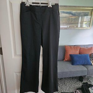 Express Editor Striped Pants Black 6 S Bootcut Hemmed Tags